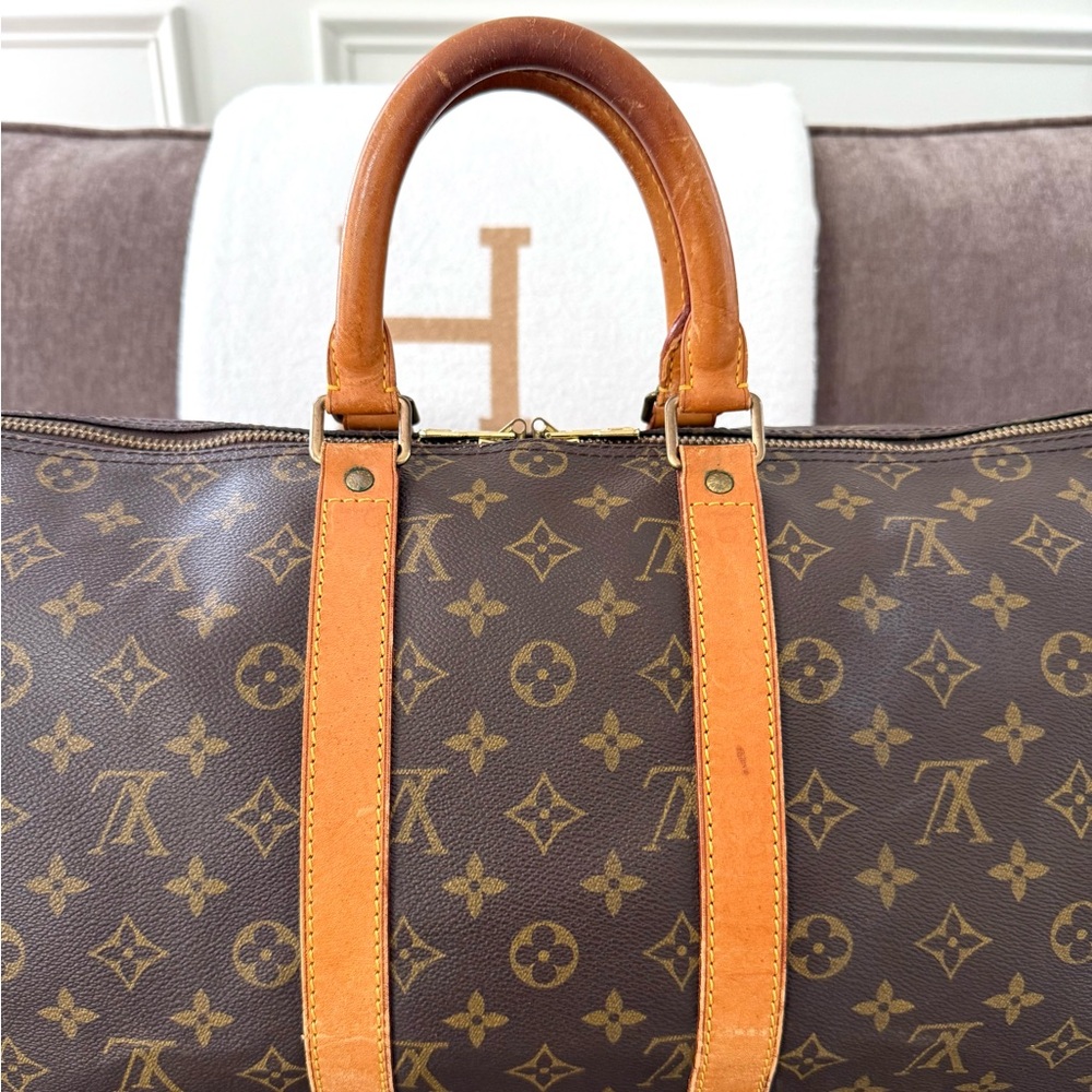 Authentic Louis Vuitton Keepall 45 travel duffel bag  M41428 monogram - Picture 9 of 16